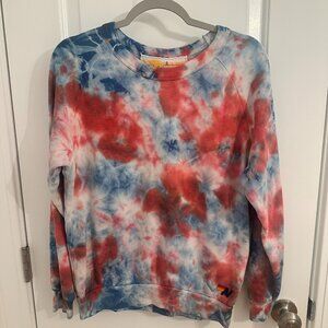 Aviator Nation Red White & Blue Tie Dye Crewneck Sweatshirt – Size Small